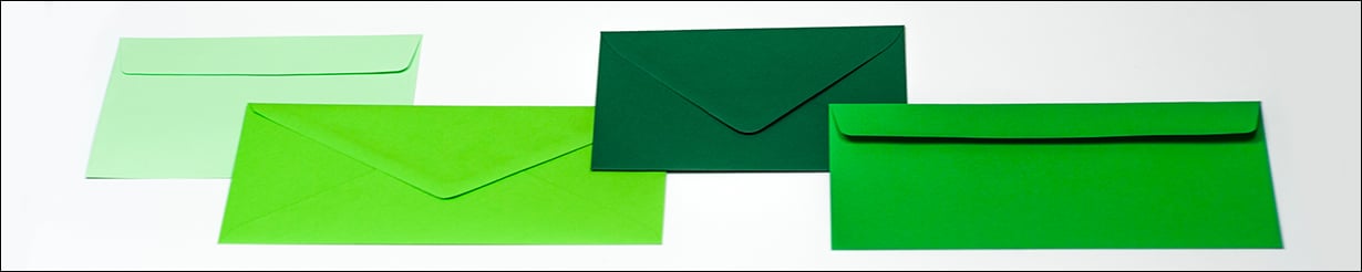 Buy professional green envelopes and envelopes in dark green, C6 and DIN Long online at low prices