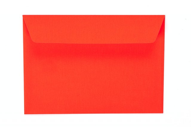 DIN C6 Self-Adhesive Envelopes, Neon Red