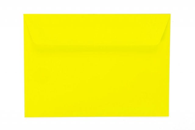 DIN C6 Self-Adhesive Envelopes, Neon Yellow