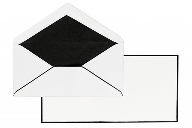 DIN Long Envelopes, Mourning Envelopes with a black border