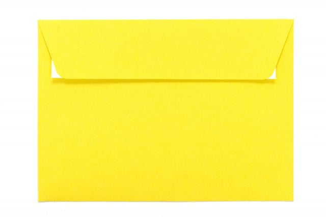 DIN C6 Peel-and-Seal Envelopes, Yellow