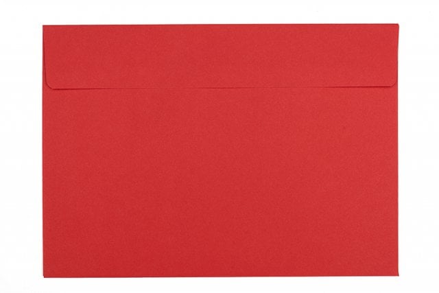 Envelopes DIN C5 self-adhesive, Red