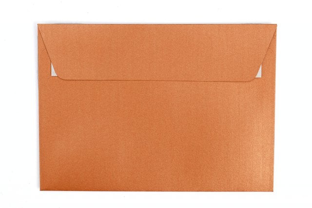 DIN C6 Self-Adhesive Envelopes, Pearlescent Copper