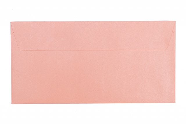 DIN Long self-adhesive envelopes, Pearl Pink