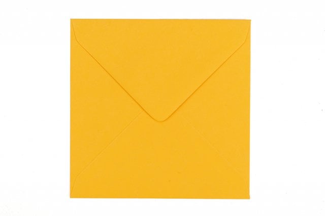 Square Envelopes 130x130 mm, Deep Yellow