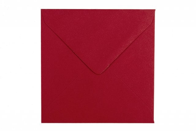 Square Envelopes 130x130 mm, Dark Red