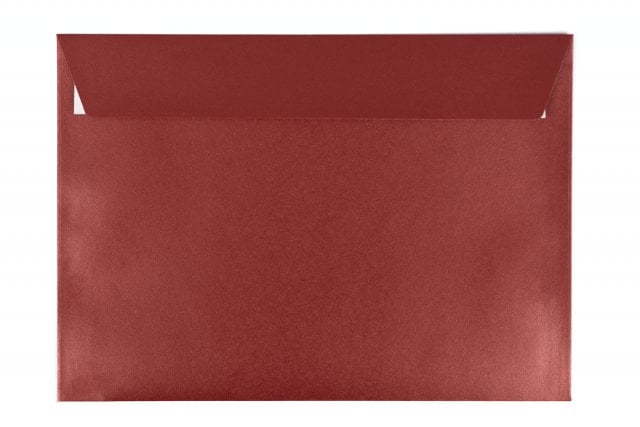 DIN C5 Self-Adhesive Envelopes, Pearlescent Red