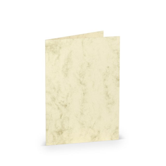 Folding cards DIN A6, marbled cream