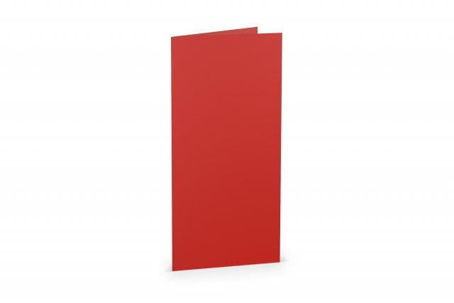 Folding cards DIN Long, Red