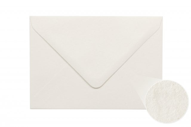 DIN B6 Envelopes, White, Hammered Texture