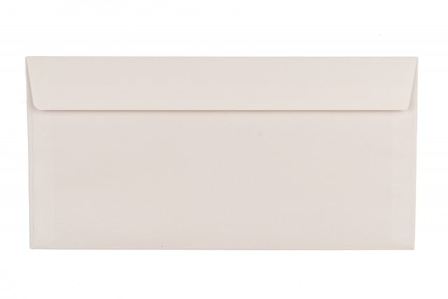 DIN Long Self-Adhesive Envelopes, Cream Print