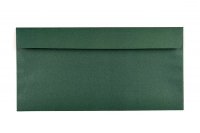 DIN Long Self-Adhesive Envelopes, Dark Green Print