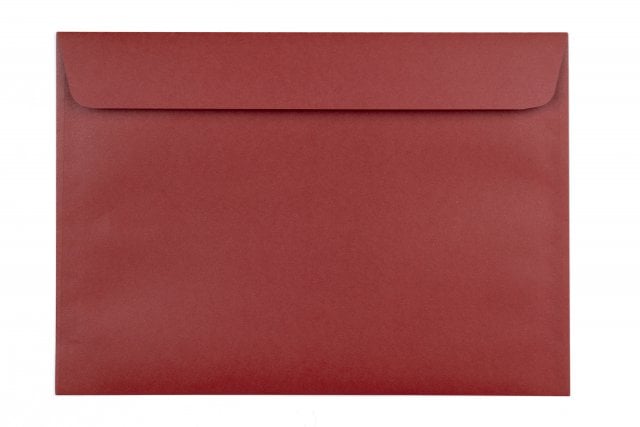 DIN C5 Self-Adhesive Envelopes, Dark Red Print