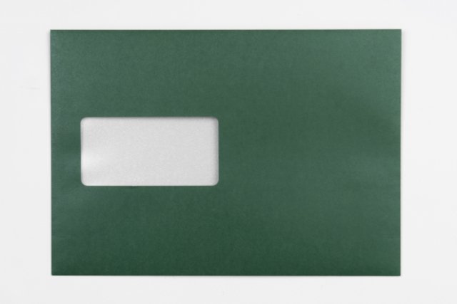 DIN C5 self-adhesive envelopes with window, Dark Green Print