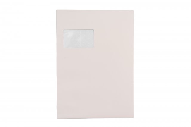 DIN C4 self-adhesive envelopes with window, Cream