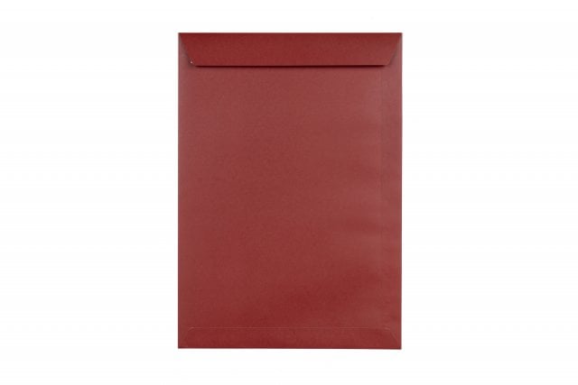DIN C4 self-adhesive envelopes, Dark Red print