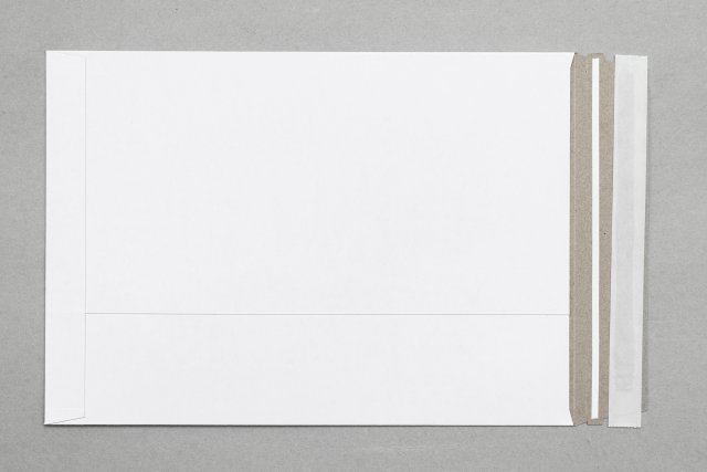 DIN C4 Cardboard Packaging, Self-Adhesive, White