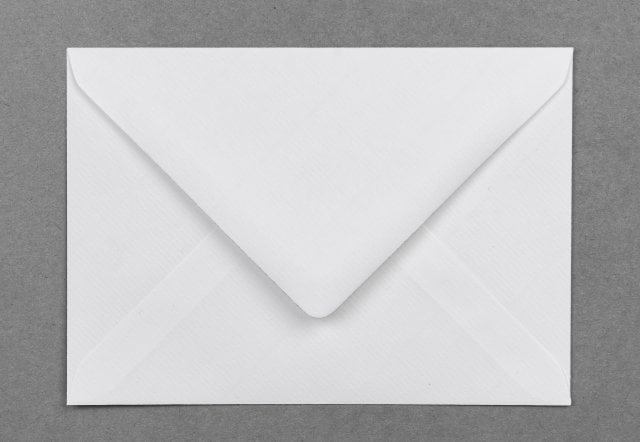 DIN C6 Envelopes, White ribbed