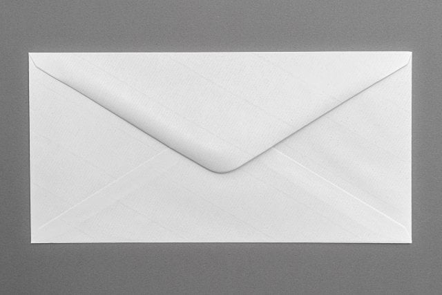DL Envelopes, White ribbed