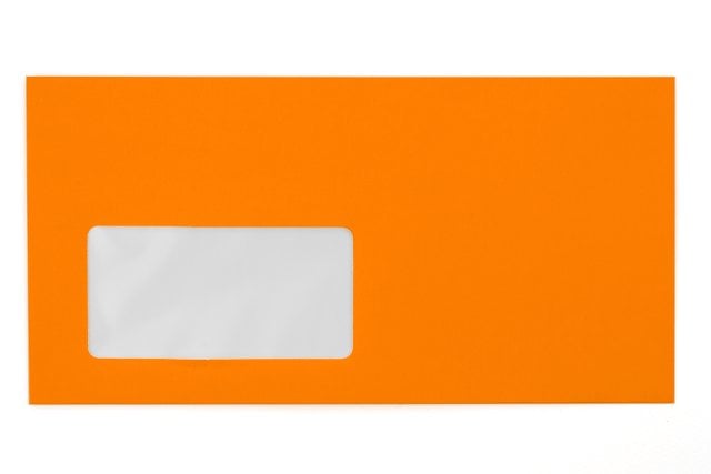 Envelopes DIN Long with Window, Neon Orange