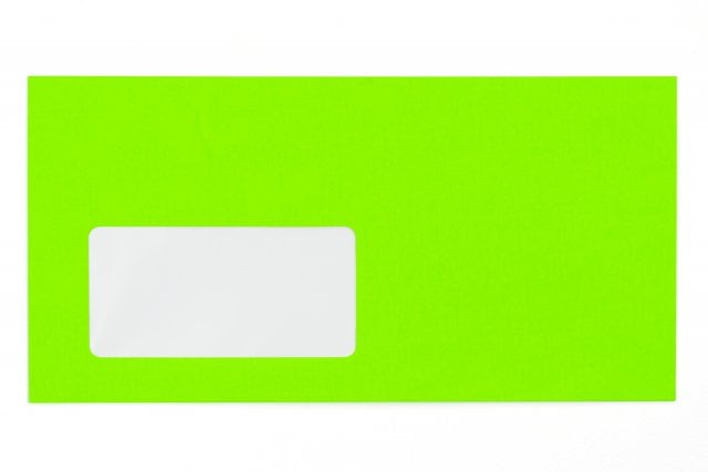 Envelopes DIN Long with Window, Neon Green