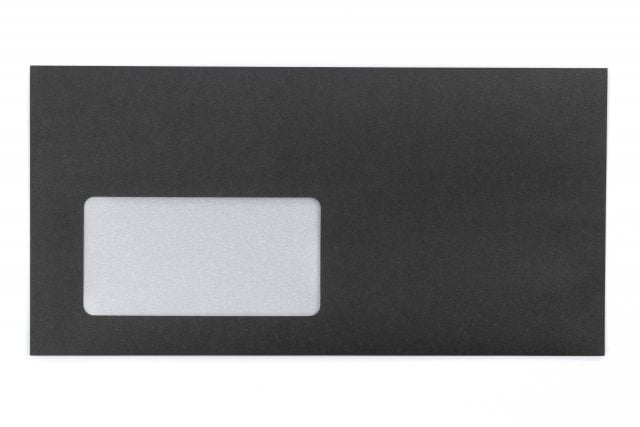 DIN Long Envelopes with Window, Black Print