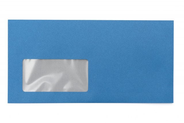 Envelopes DIN Lang+ with Window, Blue Print