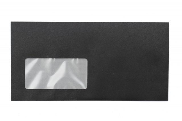 DIN Lang+ Envelopes with Window, Black Print