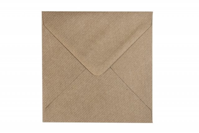 Envelopes Square 140x140 mm, Ribbed Kraft Paper