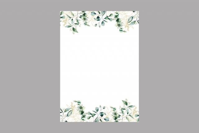 A4 Letter Paper, Eucalyptus, Single-Sided