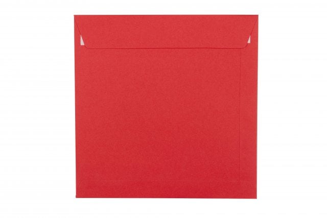 Square envelopes 220x220 mm, red