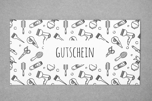 DL Envelopes, Symbol Print, Hairdresser Voucher