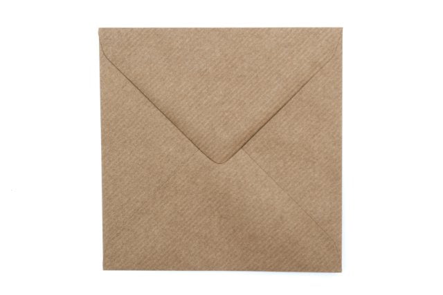 Envelopes Square 130x130 mm, Ribbed Kraft Paper
