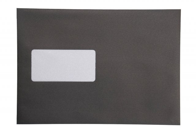 DIN C5 Self-Adhesive Envelopes with Window, Black Print