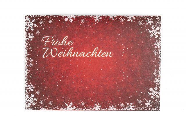 DIN C6 envelopes, Red print, Christmas Snow