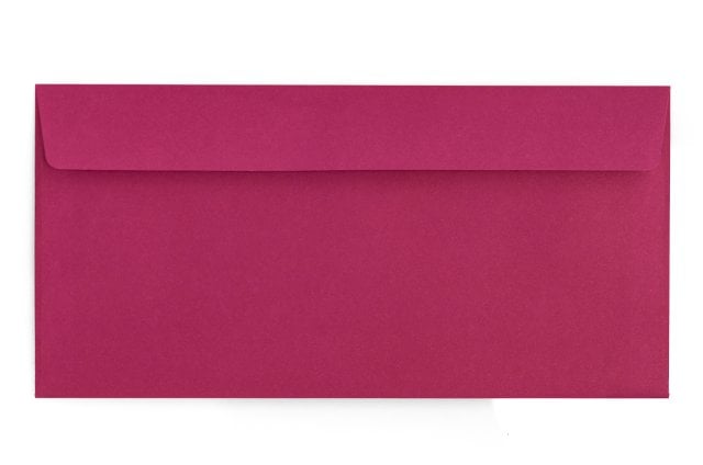 DIN Long Self-Adhesive Envelopes, Pink Print