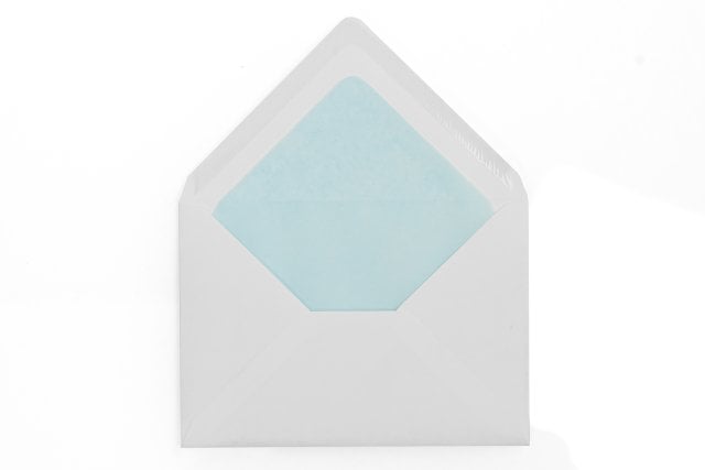 Envelopes DIN C6, White with Light Blue Lining