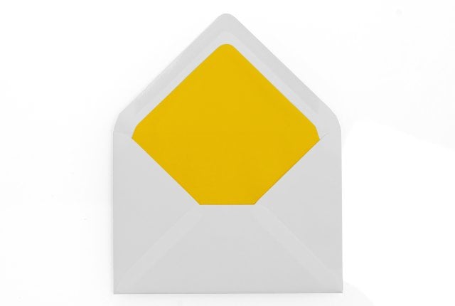 Envelopes DIN C6, White with Yellow Lining