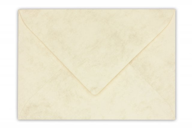 DIN C6 Envelopes, marbled Cream