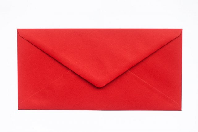 DIN Long Envelopes, Red