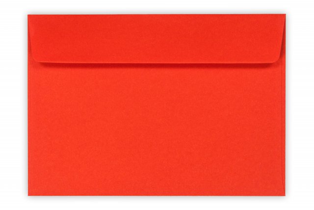 DIN C6 Self-Adhesive Envelopes, Fluorescent Red