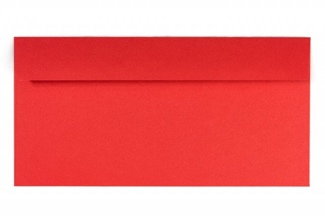 DIN long Self-Adhesive Envelopes, Red