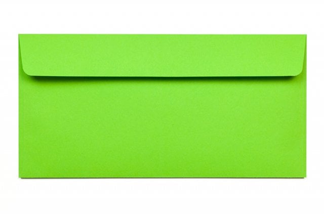 DIN Long Self-Adhesive Envelopes, Intense Green