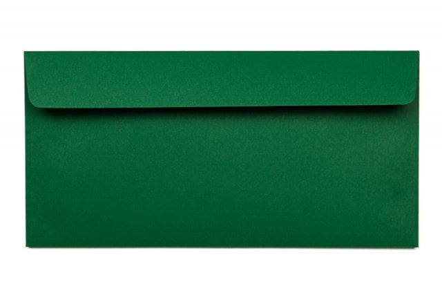 DIN Long Self-Adhesive Envelopes, Dark Green