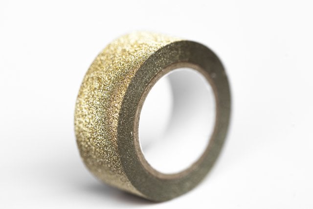 Glitter Tape Gold, 9m long, 15mm wide