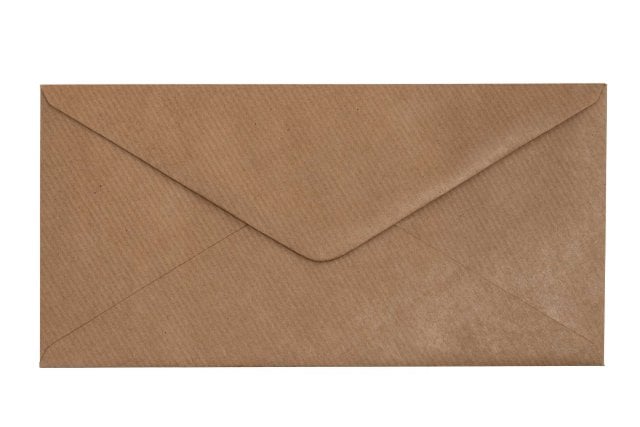 DIN Long Envelopes, Ribbed Kraft Paper