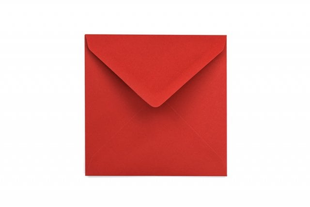 Square Envelopes 130x130 mm, Red