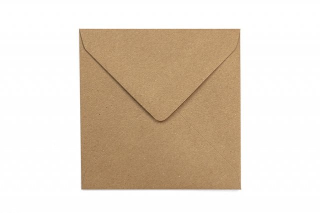 Square Envelopes 155x155 mm, Kraft Paper
