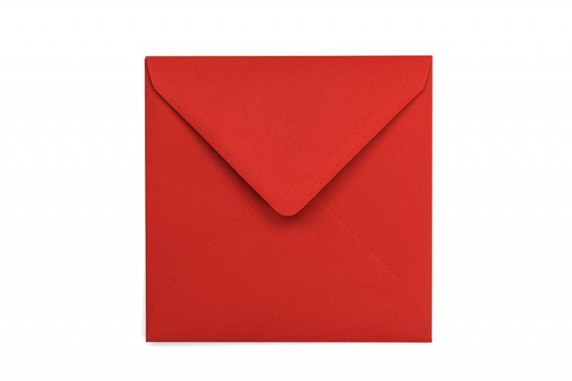 Square Envelopes 155x155 mm, Red