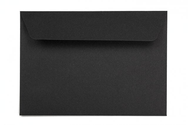 DIN C6 Self-Adhesive Envelopes, Black